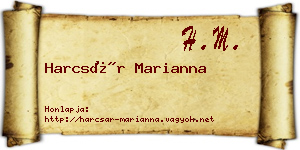 Harcsár Marianna névjegykártya